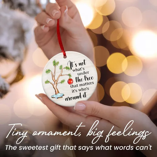 Miniatura 5 de TEEZWONDER Adornos Navideños Regalos para Mujeres Hombres - Adornos Navideños de Cerámica 2025 para Decoraciones de Árbol - Rellenos de Calcetín