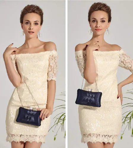 Miniatura 8 de Ro Rox Francesca - Bolso de mano estilo retro vintage con cristal para fiesta de fiesta
