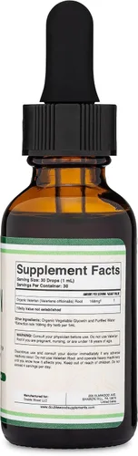 Miniatura 4 de Gotas de raíz de valeriana para dormir, extracto de tintura de raíz de valeriana orgánica de 168 mg - 1 onza líquida, 30 porciones