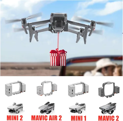 Miniatura 2 de Sistema de lanzamiento de aire para DJI Mavic Pro/2/3/AIR 2/MINI 1/2/SE/MINI 3 Drone pesca cebo anillo de boda regalo lanzamiento de rescate