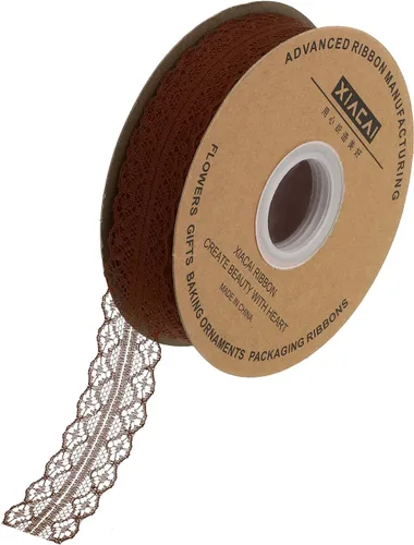 Miniatura 92 de MECCANIXITY 1.2 Inch Wide 15 Yard Lace Ribbon Floral Pattern Beige Lace Trim Ribbon for Gift Wrapping Bouquets, Wedding Decor Sewing Making, and DIY