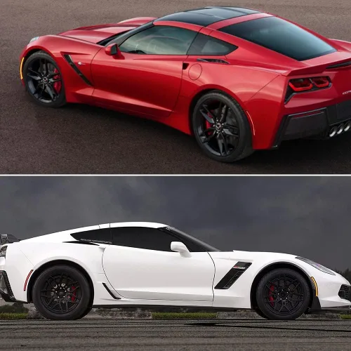 Miniatura 6 de Juego de 4 lámparas LED ámbar y rojo ahumadas compatibles con Chevrolet Corvette C7 2014 2015 2016 2017 2018 2019 Reemplazar OEM parachoques