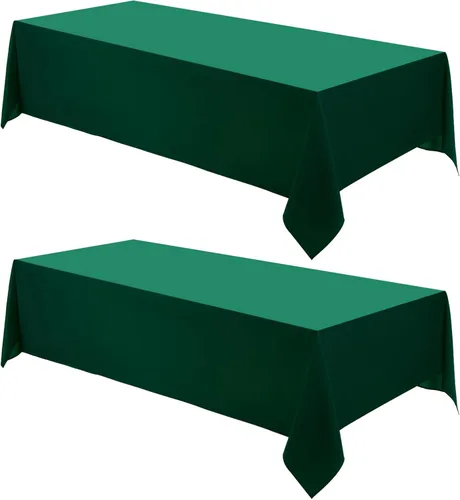 Miniatura 41 de Mantel rectangular de 60 x 102 pulgadas, color blanco, 1 paquete de manteles para 6ft, resistentes a las manchas, decorativo, lavable, de poliéster