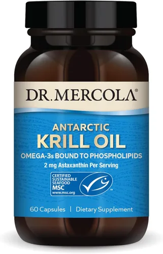 Aceite de krill de Dr. Mercola, 0,035 oz por porción, 60 comprimidos, 1