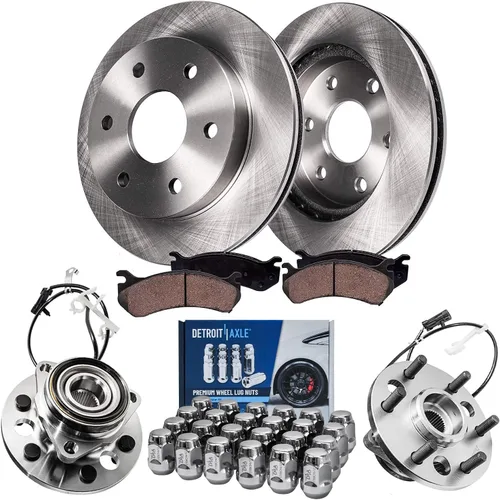 Miniatura 18 de Detroit Axle - Rotores de freno para Jeep Compass 2015-2022 Renegade 2016-2022 Fiat 500X 2016-2022, 2018, 2019, 2020, 2021. Reemplazo de rotores