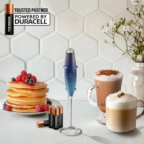 Miniatura 379 de Zulay Milk Boss Espumador de leche potente manual, hace espuma para latte, batidor para mezclar bebidas, café, miniespumador para capuchino, frappé