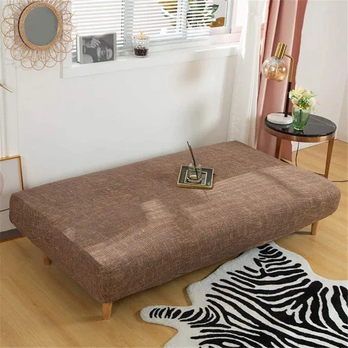 Miniatura 4 de Funda para futón sin brazos, elástica, reclinable, desmontable, plegable, funda para sofá cama, protector de muebles (patrón 28)