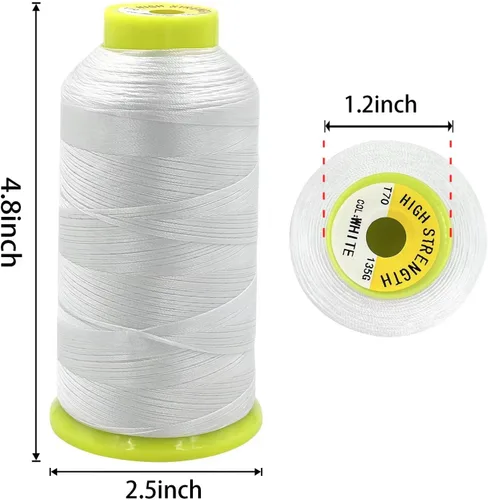 Miniatura 2 de Tortoise 3 conos de hilo resistente de 2000 yardas cada carrete resistente a los rayos UV de alta resistencia hilo # 69 T70 tamaño 210D/3 para Básico