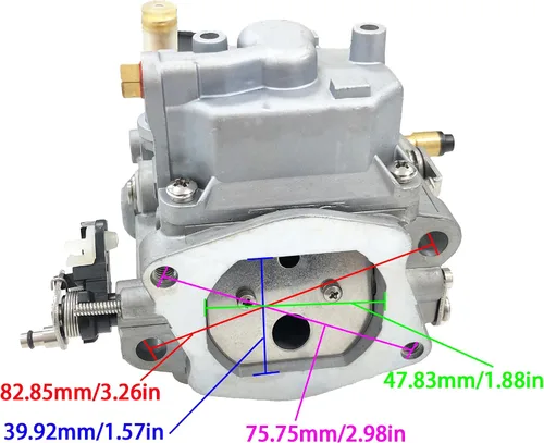 Miniatura 3 de SouthMarine Conjunto de carburador de carbohidratos para motor de barco 66T-14301-02 66T-14301-00 66T-14301-01 66T-14301-03 para Yamaha Enduro E40X