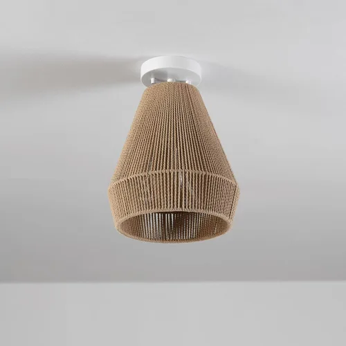 Miniatura 10 de Globe Electric 65894 Lámpara de techo empotrada de 1 luz, blanco mate, pantalla de cordel