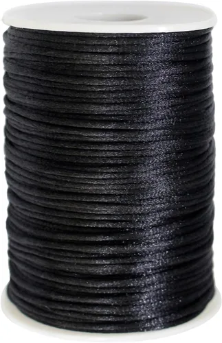 FQTANJU Cordón de nailon satinado de 300 pies de 0.079 in para nudos chinos, artes y manualidades, pulseras de macramé, collares, fabricación de