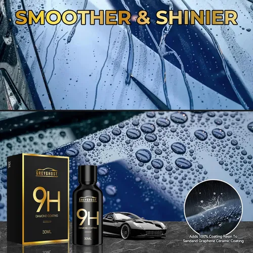 Miniatura 6 de Kit de revestimiento nano 9H de Greyghost Mr Fix, revestimiento cerámico super hidrofóbico para automóviles, protección de la pintura del coche