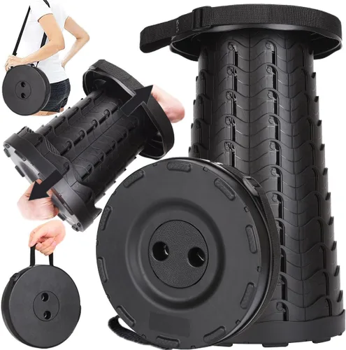 Miniatura 19 de Fishboy Taburete plegable mejorado, capacidad máxima de peso de 400 libras, ligero pero resistente, taburete plegable retráctil portátil telescópico
