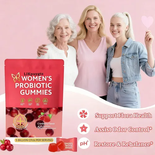 Miniatura 3 de Suplementos nutricionales prebióticos Gomitas probióticas para mujeres y mujeres, probióticos exclusivos con pH equilibrado, control de sabores