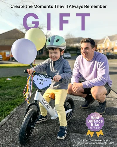 Miniatura 5 de KRIDDO Bicicleta de equilibrio para niños de 2 años, de 24 meses a 5 años, bicicleta de empuje de 12 pulgadas con placa personalizada