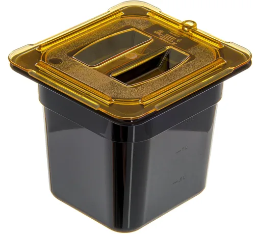 Miniatura 5 de Carlisle FoodService Products Bandeja de alimentos de alta temperatura, contenedor de almacenamiento de alimentos de tamaño 1/6 para servir