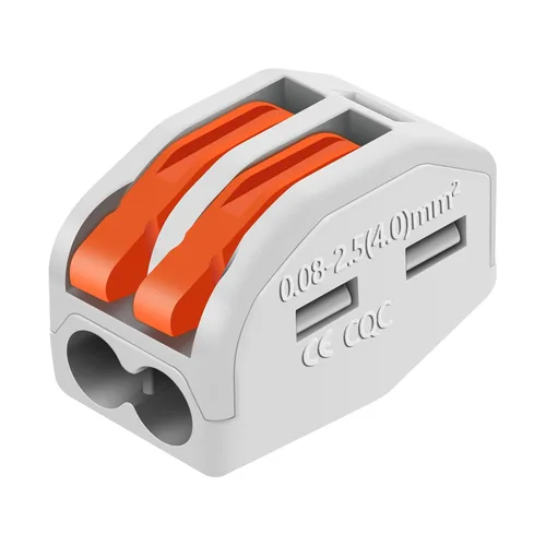 Miniatura 26 de Nineleaf Conectores de cable de palanca, conectores compactos de empalme de alambre en línea, terminales eléctricos modulares reutilizables 1 en 1