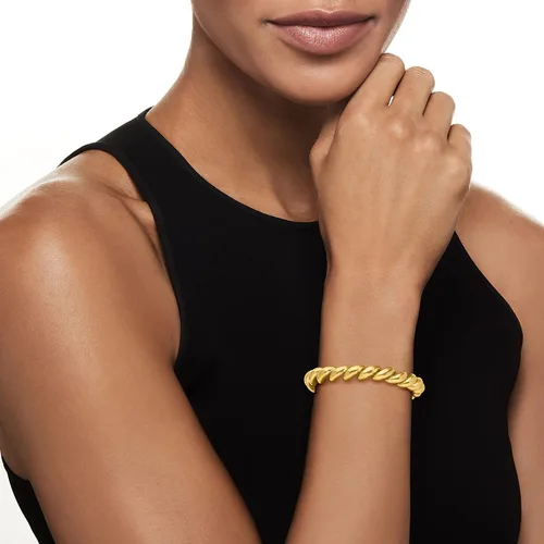 Miniatura 2 de Ross-Simons Italian 18kt Gold Over Sterling Silver San Marco Bracelet