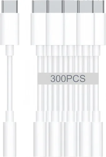 Miniatura 11 de Adaptador de auriculares de audio USB-C a 0.138 in – Paquete de 2 dongle de alta resolución con micrófono y control de volumen – Cable tejido tipo C