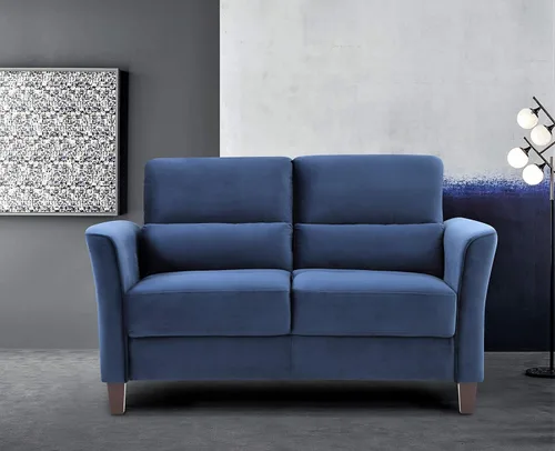 Miniatura 2 de Container Furniture Direct Stoughton - Sofá biplaza tapizado moderno de mediados de siglo con brazos inclinados para sala de estar, 57.88 pulgadas