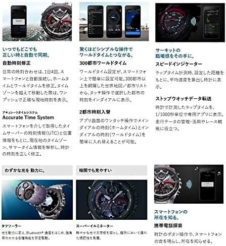 Miniatura 5 de CASIO EDIFICE ECB-900YDB-1BJF Cronógrafo de combinación digital a analógica modelo de bisel Bluetooth IPbanda de acero inoxidable azul