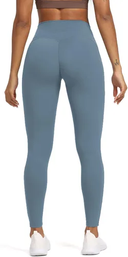 Miniatura 5 de Aoxjox Leggings de entrenamiento de cintura alta para mujer, control de abdomen, cintura alta, pantalones de yoga escarlata, suaves, de 27 pulgadas