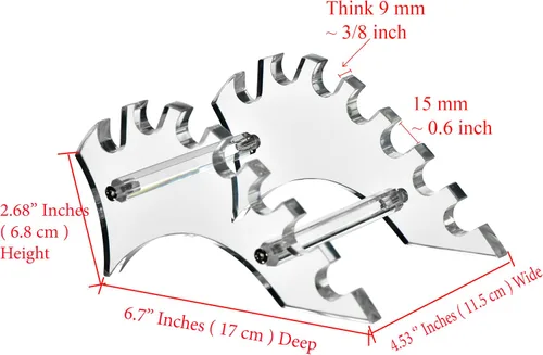Miniatura 8 de AMT - Soporte acrílico para bolígrafo, pantalla de maquillaje transparente, grueso y resistente, soporte organizador para brochas de maquillaje