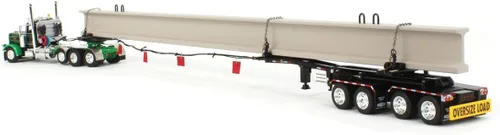 Miniatura 4 de DCP 1/64 Negro/Verde Peterbilt 389 w/ERMC Hydra-Steer Trailer & Bridge Beam Load 60-1673