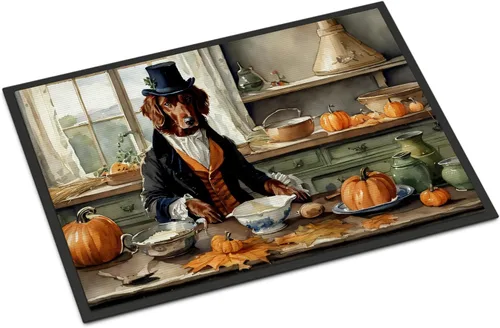 Miniatura 75 de Caroline's Treasures DAC1720MAT Affenpinscher - Tapete de otoño para cocina, con calabazas, 18 x 27 pulgadas, tapete para puerta delantera