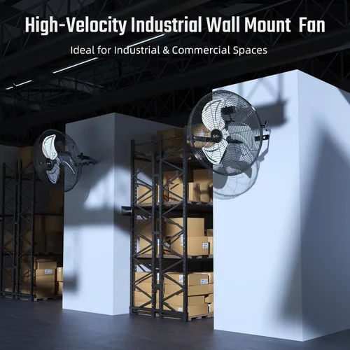 Miniatura 2 de Ventilador Simple Deluxe de pared industrial de 18.0 pulgadas, ventilador de metal para ventilación comercial, de 3 velocidades, para almacén