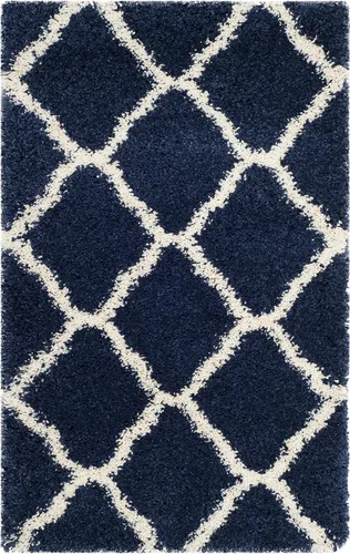 Miniatura 7 de SAFAVIEH Hudson Shag Collection - Alfombra extragrande de 11 x 15 pies, diseño de enrejado, no desprende pelusa y de fácil cuidado, 2 pulgadas