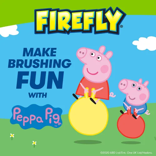 Miniatura 4 de Firefly Ready Go Brush, Peppa Pig, Cepillo de Dientes con Temporizador Luminoso, Cerdas Suaves Premium, Temporizador de 1 Minuto, Ventosa Menos