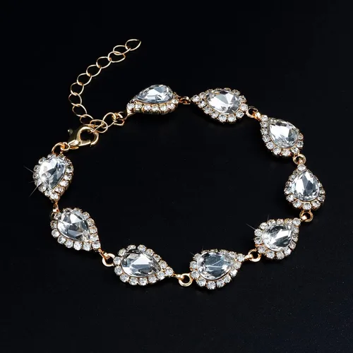 Miniatura 7 de COCIDE Bride Jewelry Set Silver Crystal Wedding Necklace Earrings Bridal Rhinestone Teardrop Pendant Accessories for Women and Bridesmaids