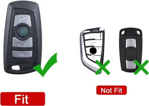 Miniatura 2 de x xotic tech Funda de piel granulada de poliuretano termoplástico rojo para llavero, compatible con BMW 1 2 3 4 5 6 7 Series X3 X4 M2 M3 M4 M5 M6