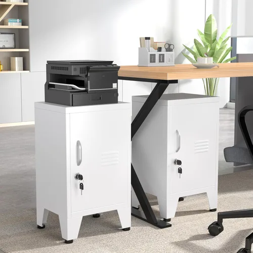 Miniatura 6 de Gabinete de casillero de almacenamiento de 62.2 cm de alto de metal con cerradura - Gabinete pequeño con cerradura para empleados, casillero