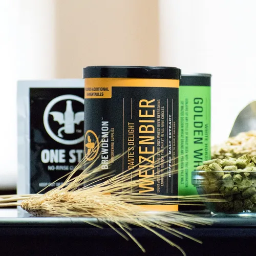 Miniatura 3 de Kit de recetas de cerveza Dante's Delight Weizenbier de 2 galones. Hace un lote de cerveza artesanal hecha a mano con 4.6% ABV