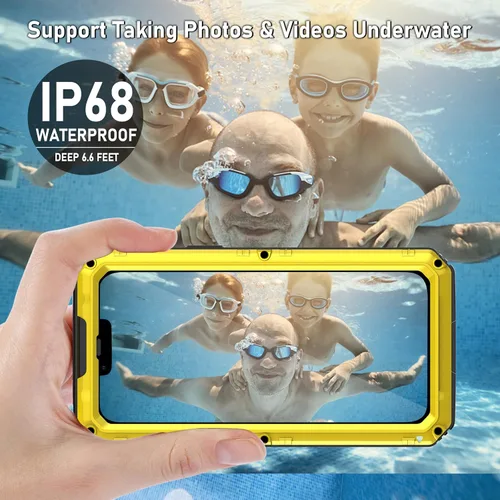 Miniatura 3 de Beasyjoy - Funda resistente al agua para iPhone 13 Pro, cubierta protectora de cuerpo completo con protector de pantalla integrado, funda de metal