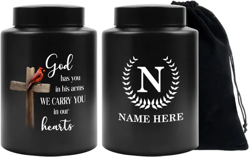 Miniatura 23 de Urna personalizada para cenizas humanas, contenedor de cenizas de cremación con foto personalizada con retrato, urna conmemorativa funeraria