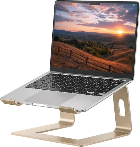 Miniatura 14 de SOUNDANCE Soporte para portátil, elevador de computadora de aluminio, elevador ergonómico para portátiles para escritorio, soporte de metal