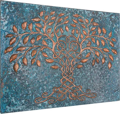 Miniatura 2 de Salpicaduras de Cocina, Salpicaduras de Cocina Árbol de la Vida Celta, Panel de Salpicaduras de Cobre Personalizable, Azulejo de Salpicaduras