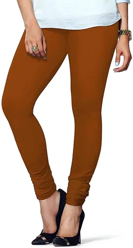 Miniatura 42 de ladyline Leggings Churidar elásticos de algodón para mujer Extra largos de longitud completa de cintura alta Talla regular y grande Pantalones