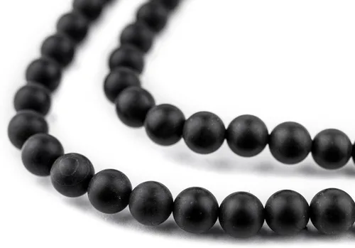 Miniatura 215 de The Bead Chest Cuentas de Jade Blanco Mate Redondas (8mm): Piedra Preciosa Orgánica Redonda Esférica de Energía con Poder de Sanación para Hacer