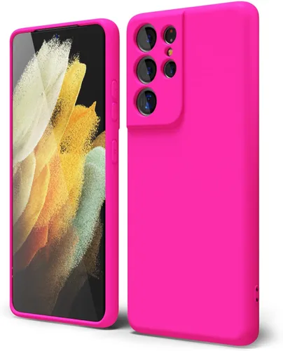 Miniatura 329 de oakxco Funda para teléfono Samsung Galaxy S21 Ultra con agarre de silicona líquida, bonita funda delgada y delgada de goma suave de TPU lisa