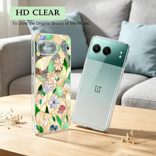 Miniatura 3 de Unov Case Designed for OnePlus Nord 4 5G, Crystal Clear Phone Case with [Anti-Slip Embossed Pattern], Shockproof Slim Protective