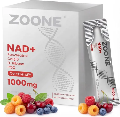 Suplemento de resveratrol NAD, suplemento líquido NAD+ de 1000 mg, con ribósido de nicotinamida, resveratrol y PQQ, suplementos NAD para hombres y