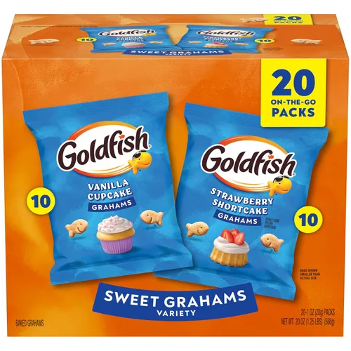 Miniatura 22 de Goldfish Galletas de Queso Cheddar, Galletas de Snack Horneadas, Paquetes de Snack de 1 onza para Llevar, Caja de 20