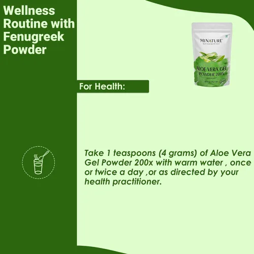 Miniatura 4 de Gel en polvo de aloe vera 200x de mi Nature Natural y puro Aloe Barbadensis 100 g (3.5 oz) Altamente concentrado (200x) Apoyo digestivo