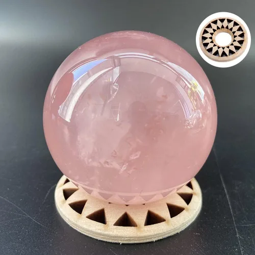 Miniatura 3 de 15 soportes de bola de cristal de madera, soporte de exhibición de esfera de madera, soportes de esfera de madera para decoración del hogar, piedras