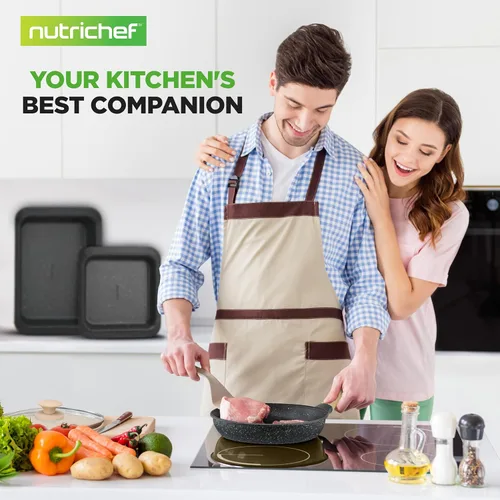 Miniatura 7 de NutriChef Juego de ollas y sartenes de cerámica antiadherentes de 22 piezas – Para todos los tipos de cocina, incluida la inducción – Libre de PTFE