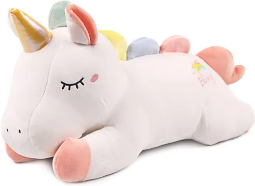 Miniatura 8 de ARELUX Lindo animal de peluche grande de 24 pulgadas: suave animal de peluche gigante para abrazar, decoración de habitación de unicornio grande